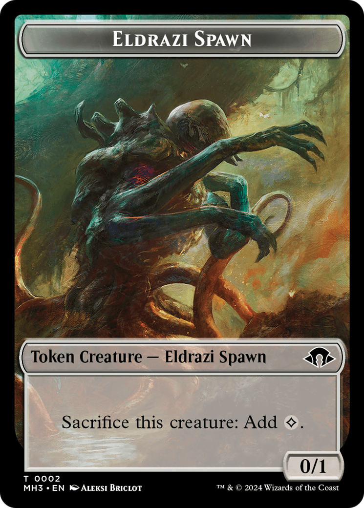 Eldrazi Spawn // Plant Double-Sided Token [Modern Horizons 3 Tokens] | Gear Gaming Fayetteville