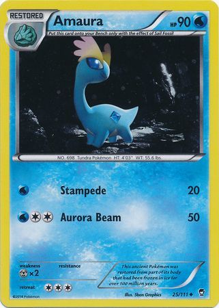 Amaura (25/111) (Cosmos Holo) [XY: Furious Fists] | Gear Gaming Fayetteville