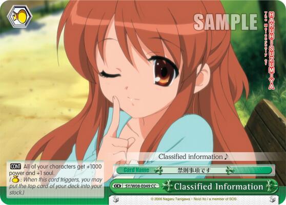 Classified Information - [The Melancholy of Haruhi Suzumiya] | Gear Gaming Fayetteville