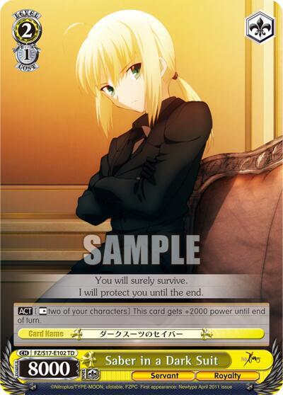 Saber in a Dark Suit (TD) - [Fate/Zero] | Gear Gaming Fayetteville