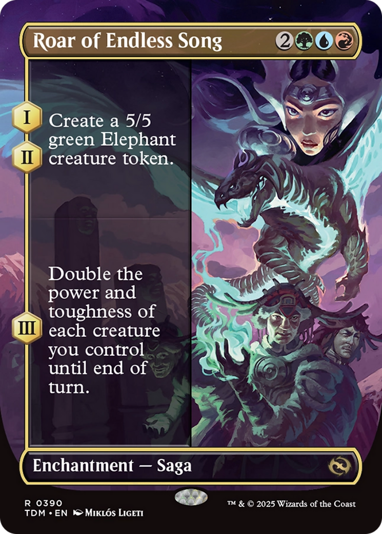 Roar of Endless Song (Borderless) [Tarkir: Dragonstorm] | Gear Gaming Fayetteville