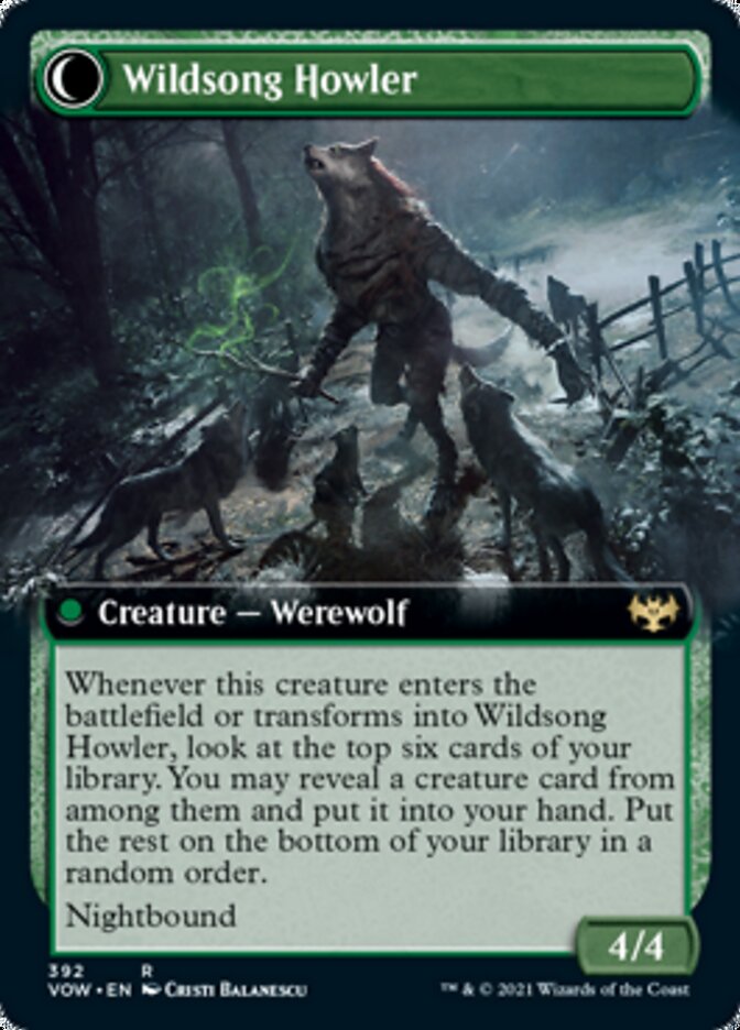 Howlpack Piper // Wildsong Howler (Extended Art) [Innistrad: Crimson Vow] | Gear Gaming Fayetteville