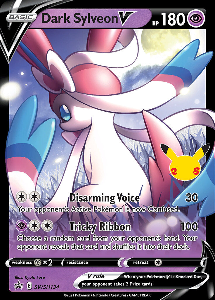 Dark Sylveon V (SWSH134) (Celebrations) [Sword & Shield: Black Star Promos] | Gear Gaming Fayetteville