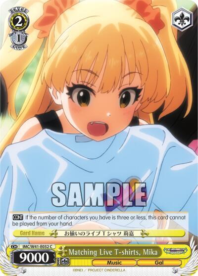 Matching Live T-shirts, Mika - [The iDOLM@STER Cinderella Girls] | Gear Gaming Fayetteville