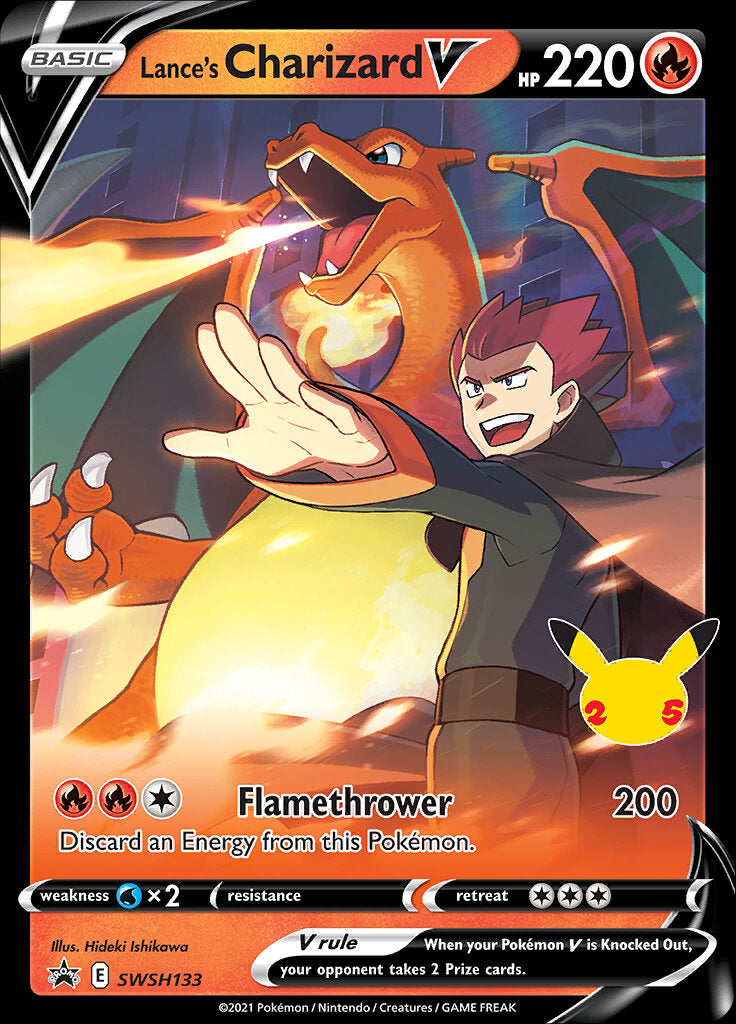 Lance's Charizard V (SWSH133) (Celebrations) [Sword & Shield: Black Star Promos] | Gear Gaming Fayetteville