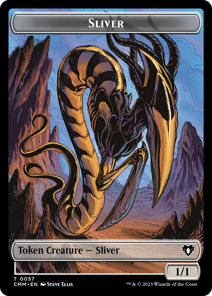 Sliver Army // Sliver Double-Sided Token [Commander Masters Tokens] | Gear Gaming Fayetteville