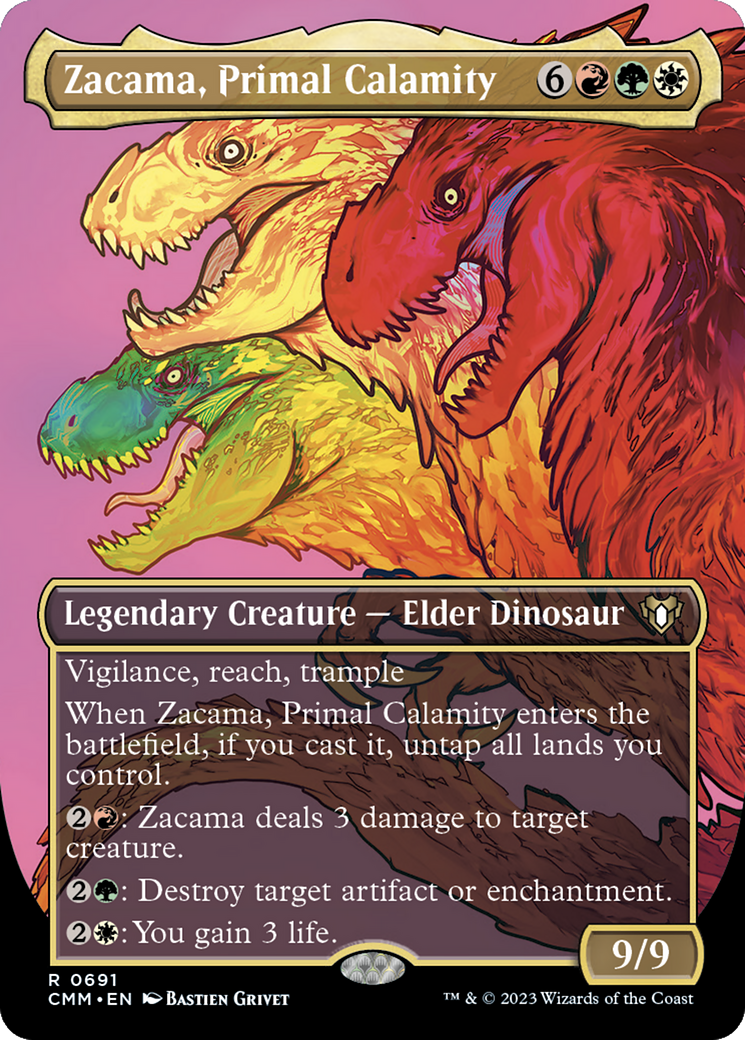 Zacama, Primal Calamity (Borderless Profile) [Commander Masters] | Gear Gaming Fayetteville