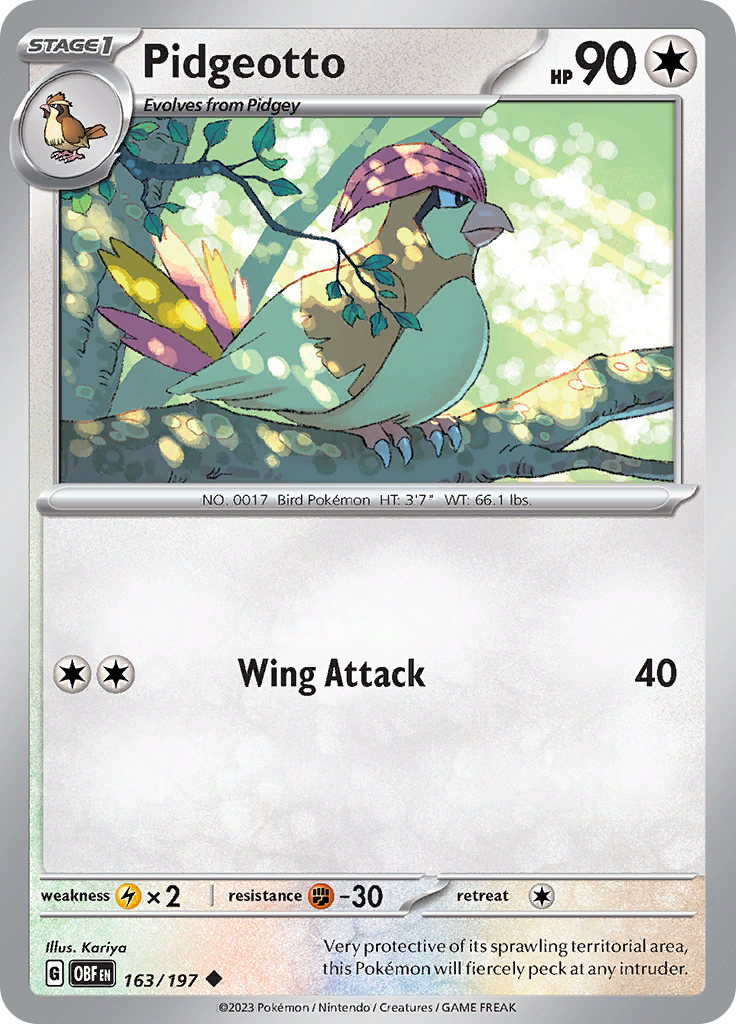 Pidgeotto (163/197) [Scarlet & Violet: Obsidian Flames] | Gear Gaming Fayetteville