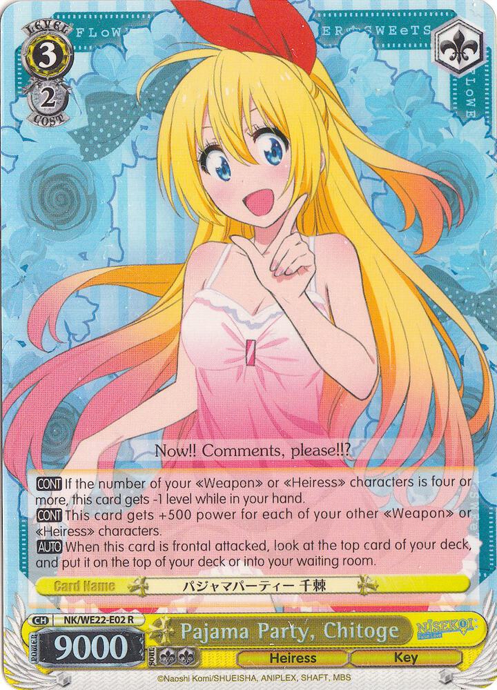 Pajama Party, Chitoge (Parallel Foil) - [NISEKOI Extra Booster] | Gear Gaming Fayetteville