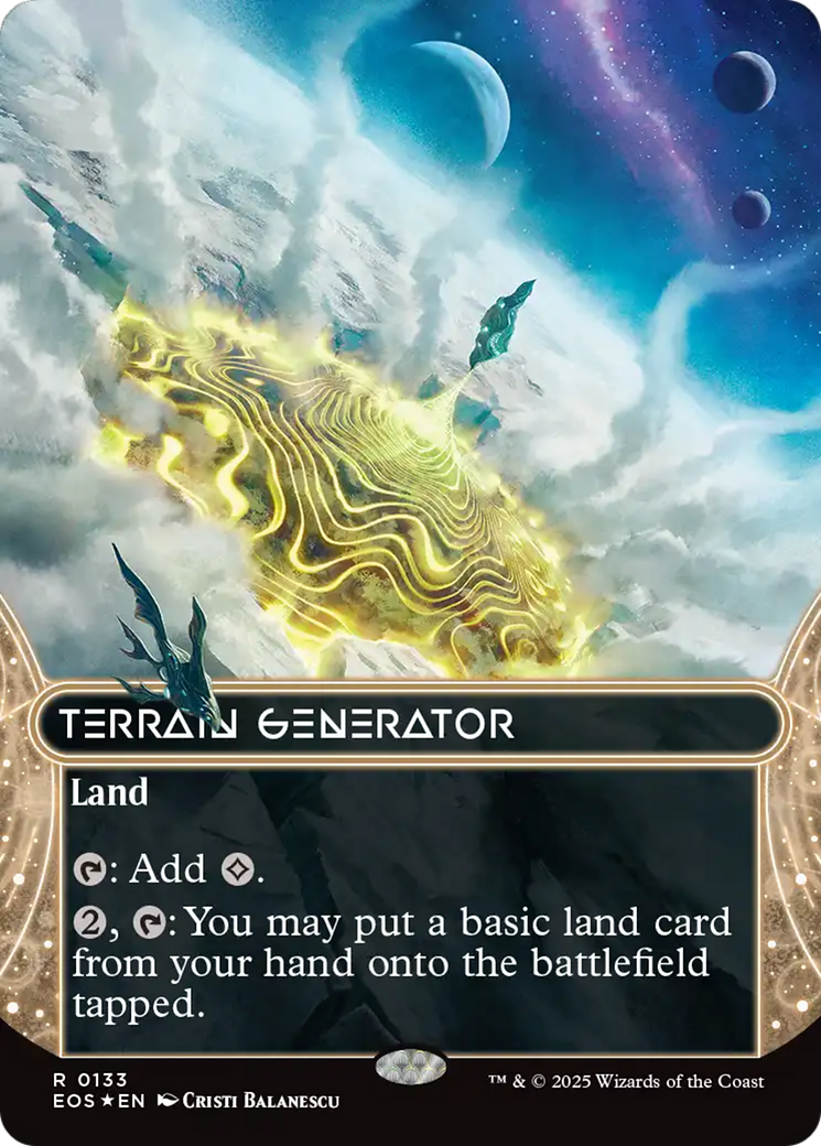 Terrain Generator (0133) (Borderless) (Galaxy Foil) [Edge of Eternities: Stellar Sights] | Gear Gaming Fayetteville