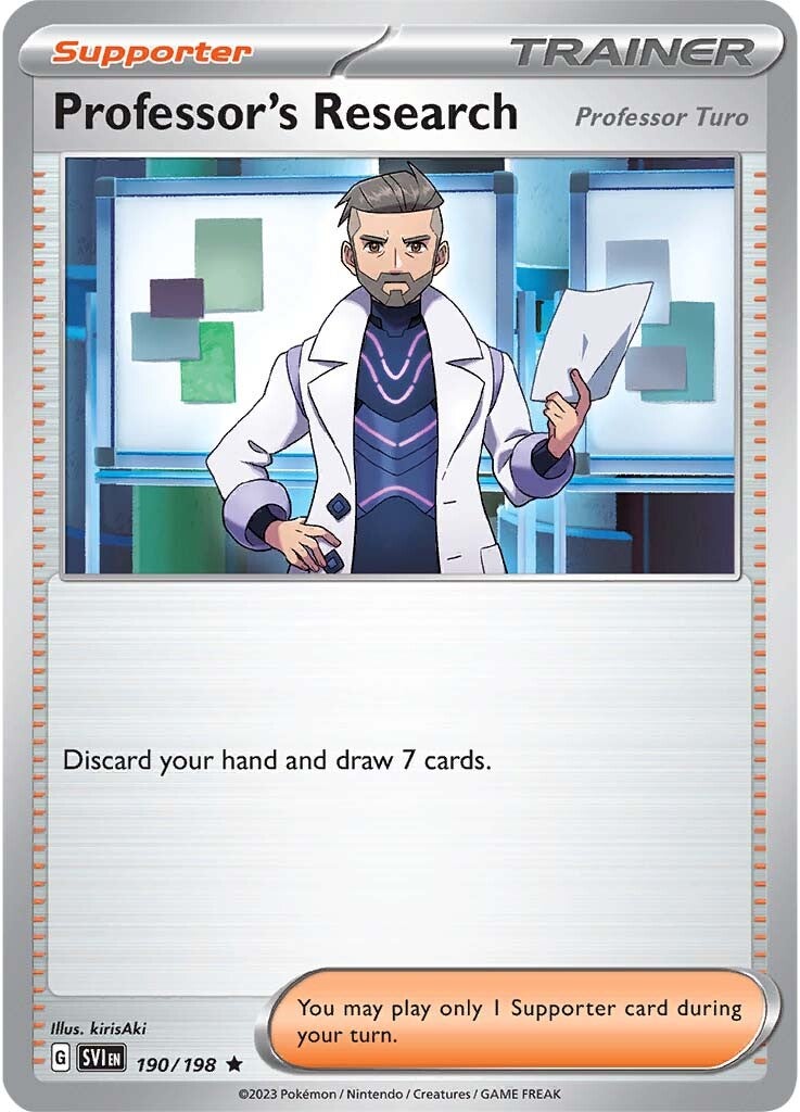 Professor's Research (Professor Turo) (190/198) [Scarlet & Violet: Base Set] | Gear Gaming Fayetteville