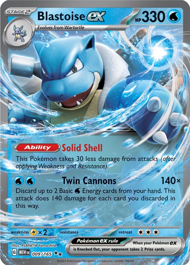 Blastoise ex (009/165) [Scarlet & Violet 151] | Gear Gaming Fayetteville