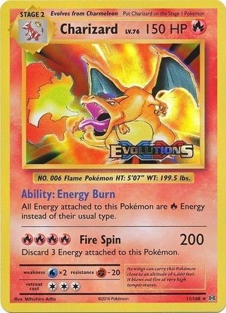 Charizard (11/108) (XY Evolutions Prerelease) [XY: Black Star Promos] | Gear Gaming Fayetteville