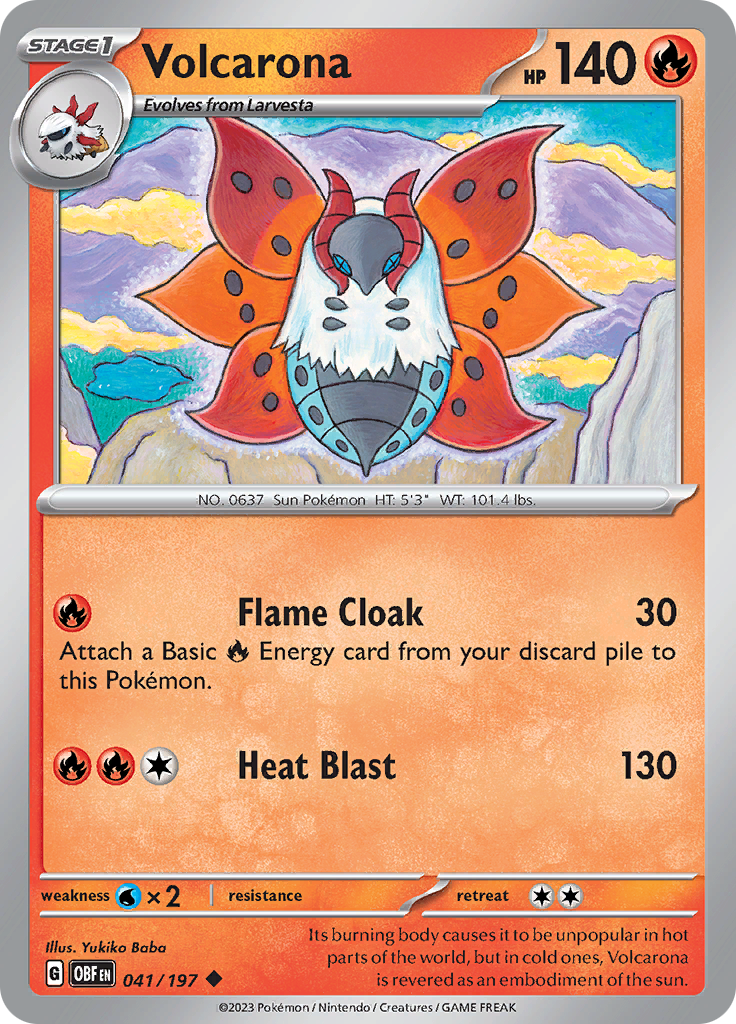 Volcarona (041/197) [Scarlet & Violet: Obsidian Flames] | Gear Gaming Fayetteville