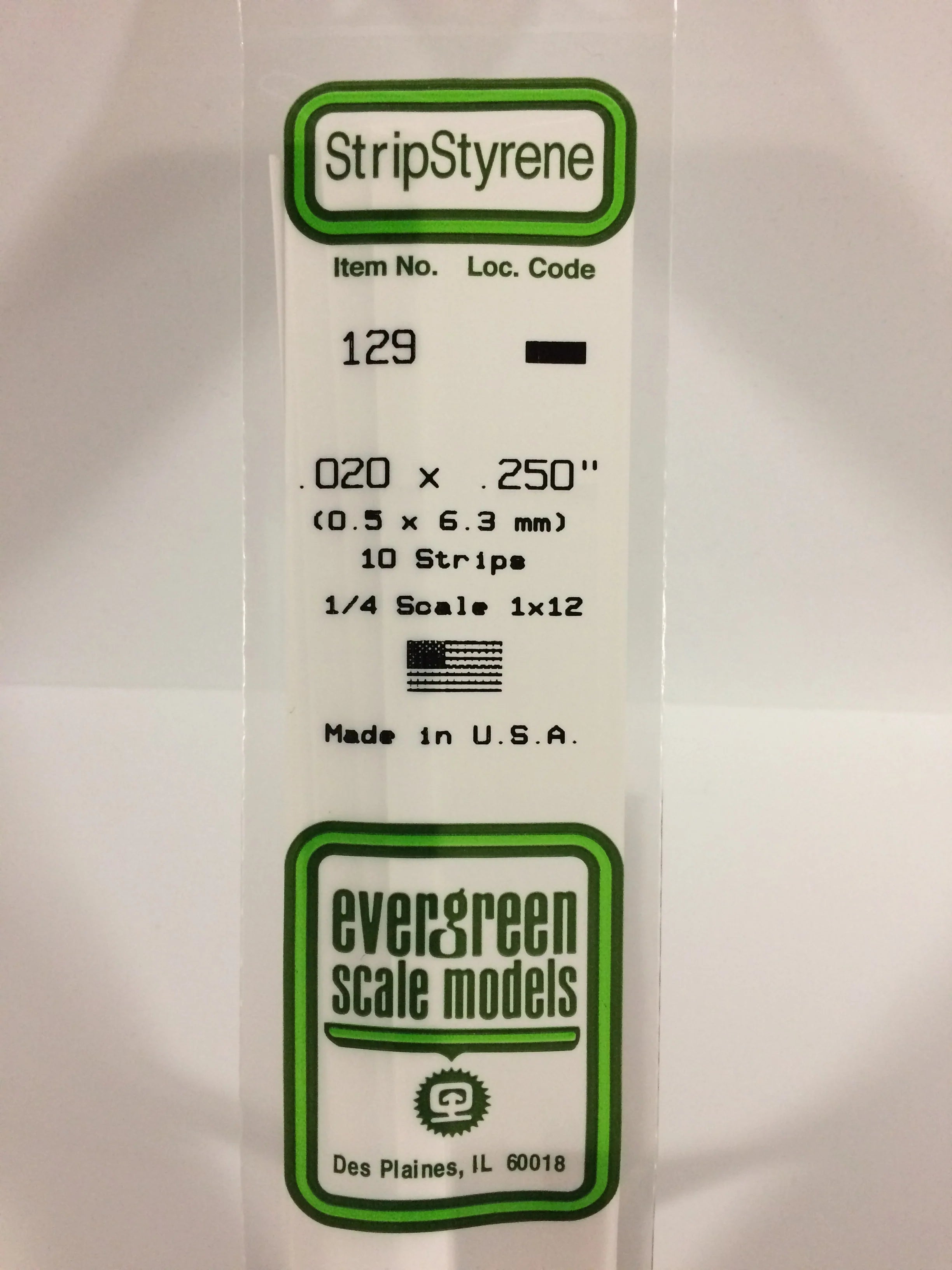 129 - .020" X .250" OPAQUE WHITE POLYSTYRENE STRIP | Gear Gaming Fayetteville