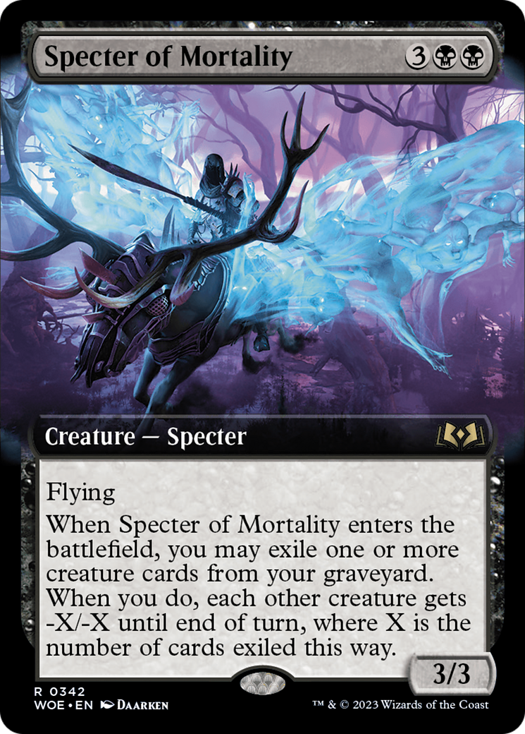 Specter of Mortality (Extended Art) [Wilds of Eldraine] | Gear Gaming Fayetteville