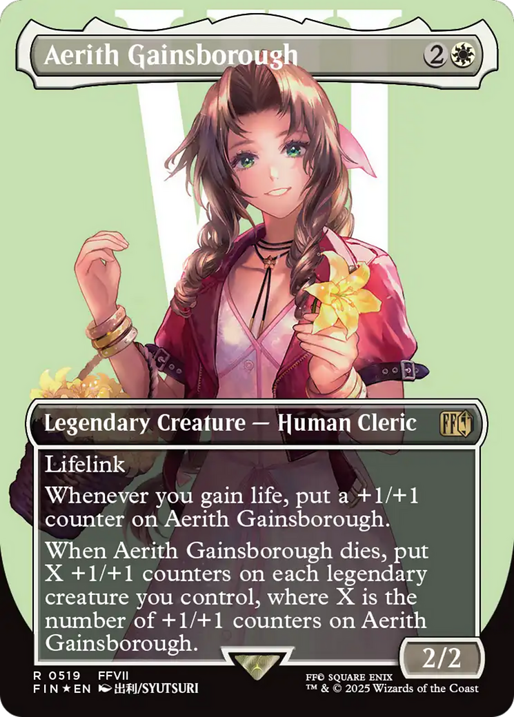 Aerith Gainsborough (Borderless) (Surge Foil) [FINAL FANTASY] | Gear Gaming Fayetteville