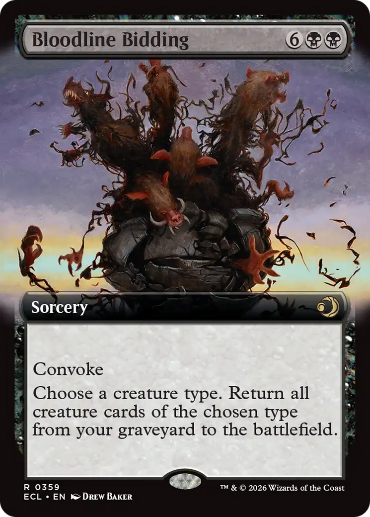 Bloodline Bidding (Extended Art) [Lorwyn Eclipsed] | Gear Gaming Fayetteville