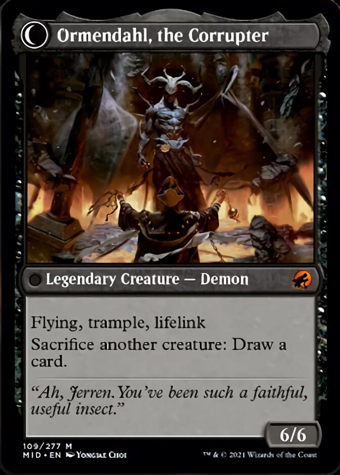 Jerren, Corrupted Bishop // Ormendahl, the Corrupted [Innistrad: Midnight Hunt] | Gear Gaming Fayetteville