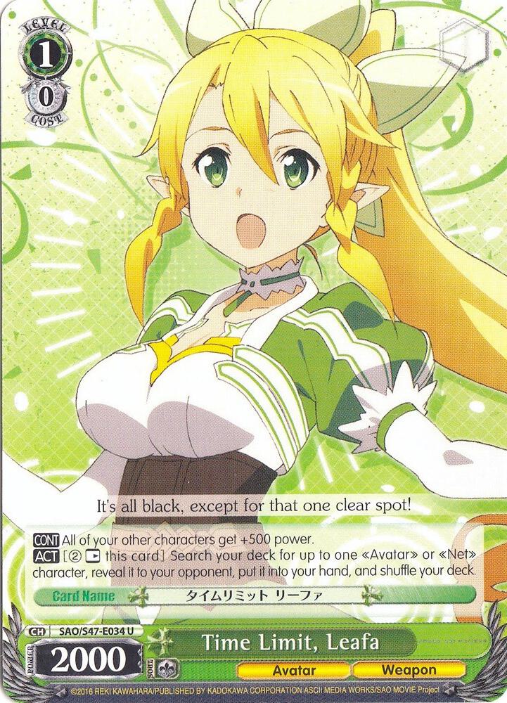 Time Limit, Leafa - [Sword Art Online Re: Edit] | Gear Gaming Fayetteville