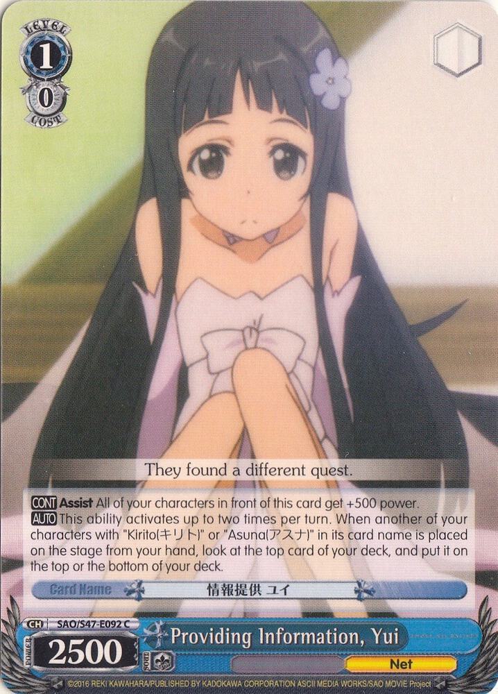 Providing Information, Yui - [Sword Art Online Re: Edit] | Gear Gaming Fayetteville