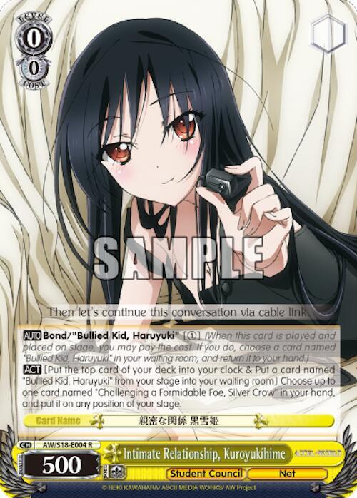 Intimate Relationship, Kuroyukihime - [Accel World] | Gear Gaming Fayetteville