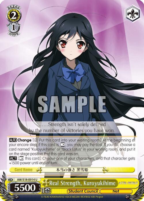 Real Strength, Kuroyukihime - [Accel World] | Gear Gaming Fayetteville