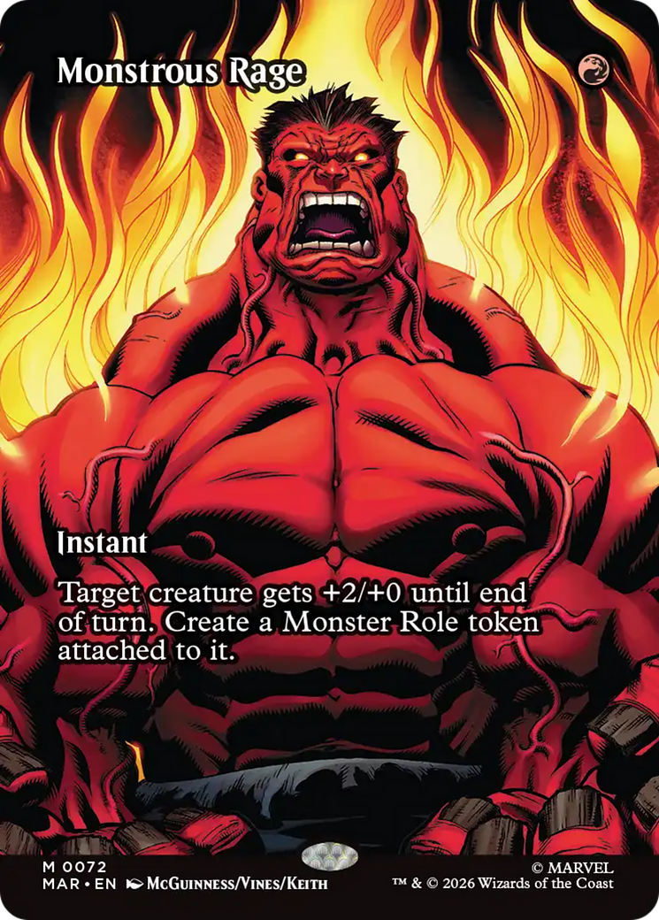Monstrous Rage (Borderless) [Marvel Universe: Eternal-Legal] | Gear Gaming Fayetteville
