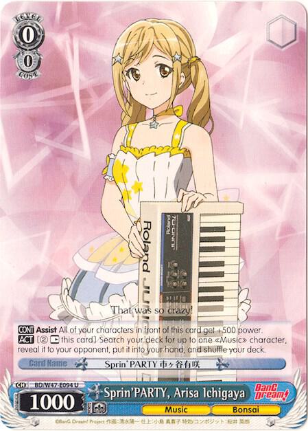 Sprin'PARTY, Arisa Ichigaya - [BanG Dream!] | Gear Gaming Fayetteville