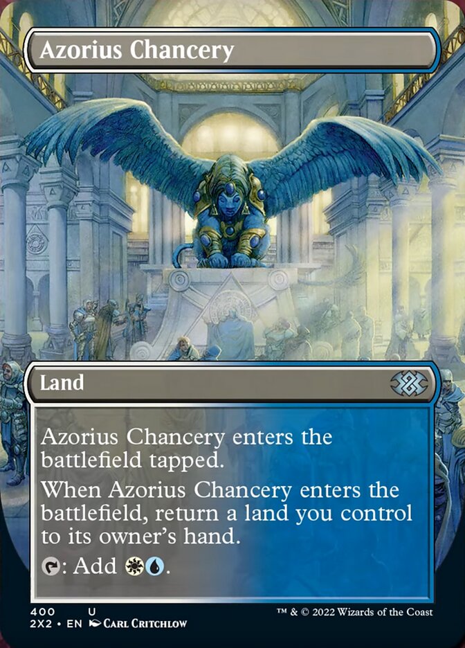 Azorius Chancery (Borderless Alternate Art) [Double Masters 2022] | Gear Gaming Fayetteville