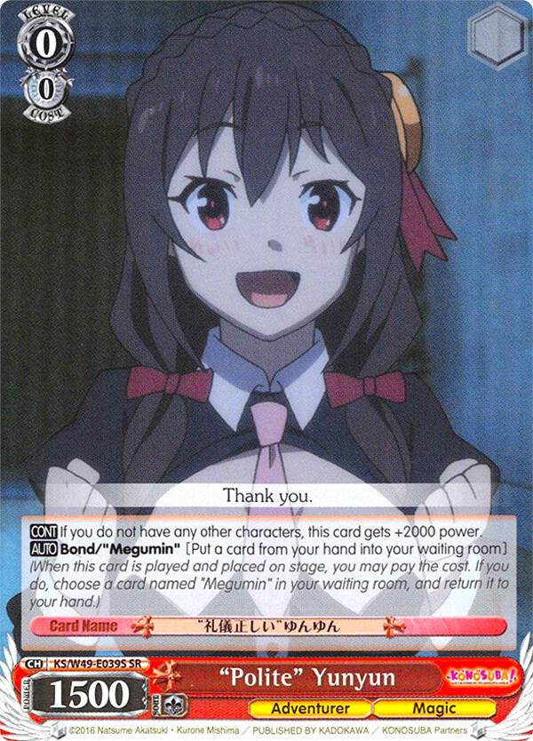 "Polite" Yunyun (SR) - [KonoSuba] | Gear Gaming Fayetteville
