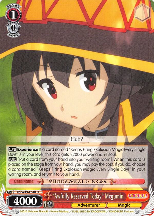 "Awfully Reserved Today" Megumin - [KonoSuba] | Gear Gaming Fayetteville