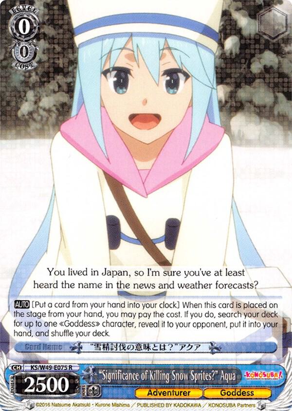 "Significance of Killing Snow Sprites?" Aqua - [KonoSuba] | Gear Gaming Fayetteville