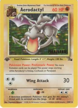 Aerodactyl (1/62) (Prerelease Promo) [Fossil 1st Edition] | Gear Gaming Fayetteville