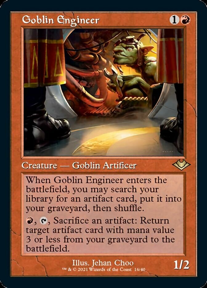 Goblin Engineer (Retro Foil Etched) [Modern Horizons] | Gear Gaming Fayetteville