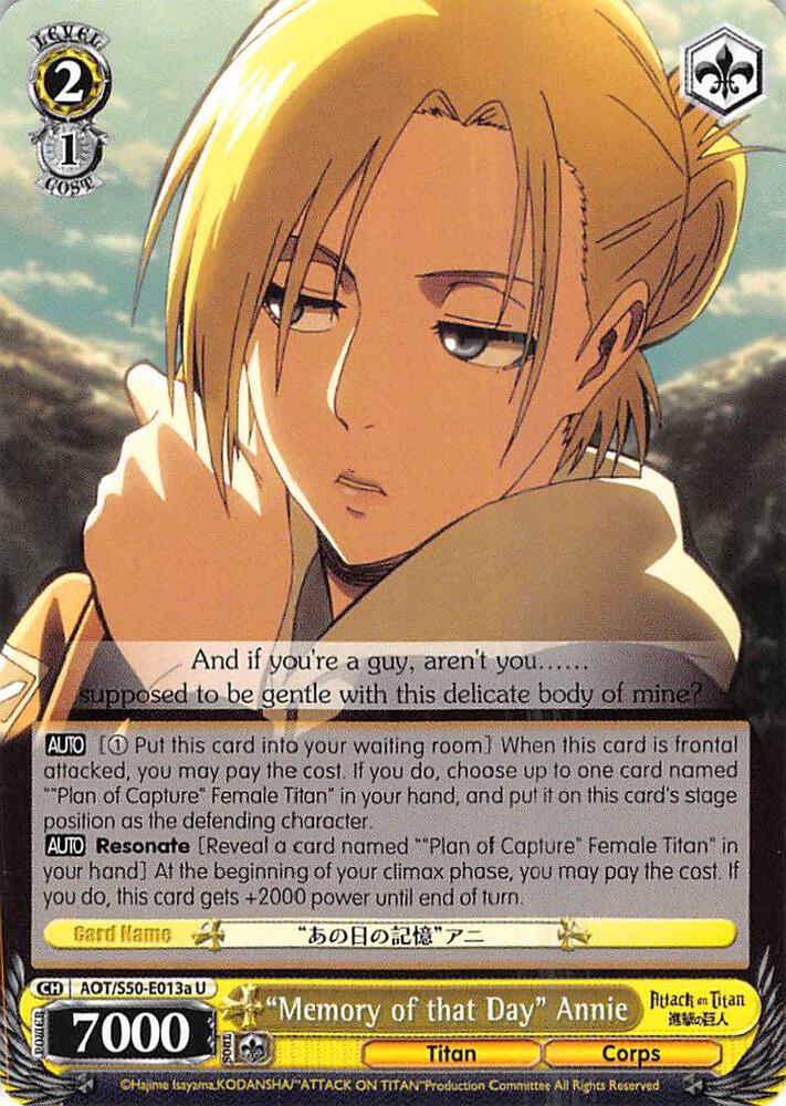 "Memory of that Day" Annie (A) - [Attack on Titan Vol. 2] | Gear Gaming Fayetteville