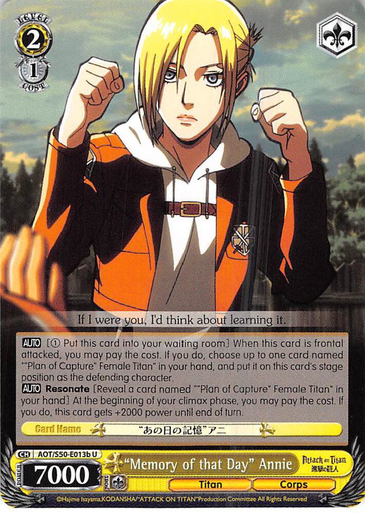 "Memory of that Day" Annie (B) - [Attack on Titan Vol. 2] | Gear Gaming Fayetteville