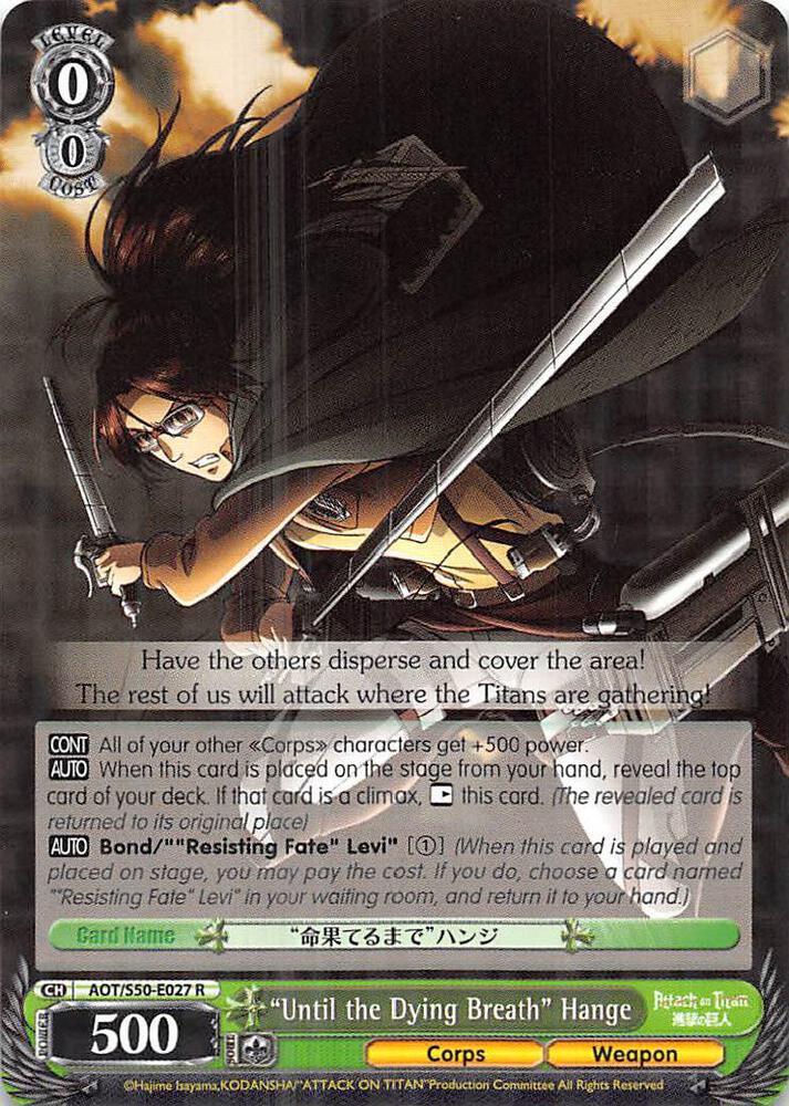 "Until the Dying Breath" Hange - [Attack on Titan Vol. 2] | Gear Gaming Fayetteville