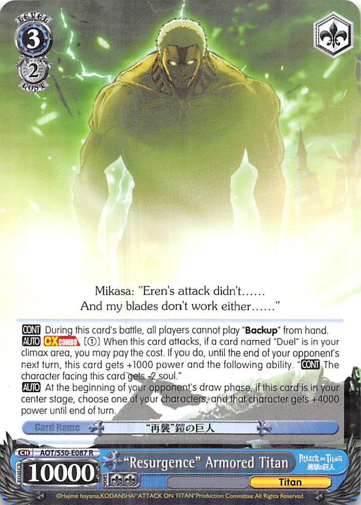 "Resurgence" Armored Titan - [Attack on Titan Vol. 2] | Gear Gaming Fayetteville