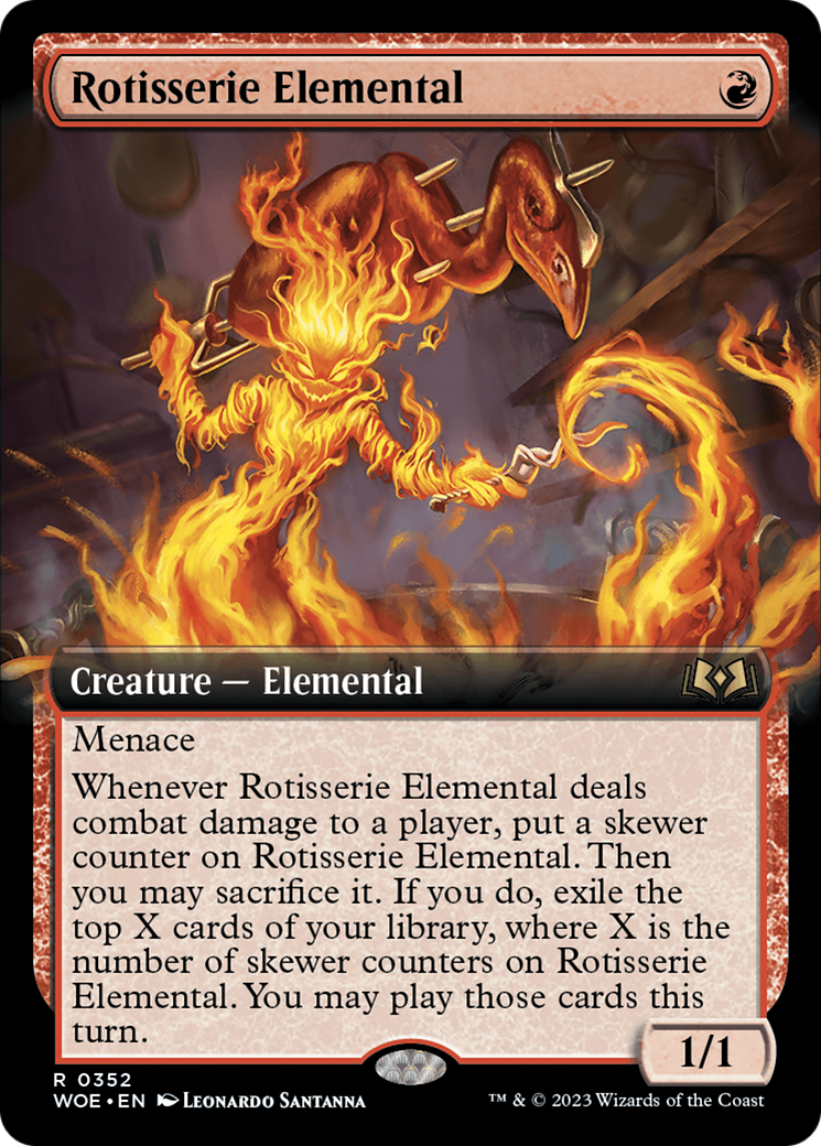 Rotisserie Elemental (Extended Art) [Wilds of Eldraine] | Gear Gaming Fayetteville