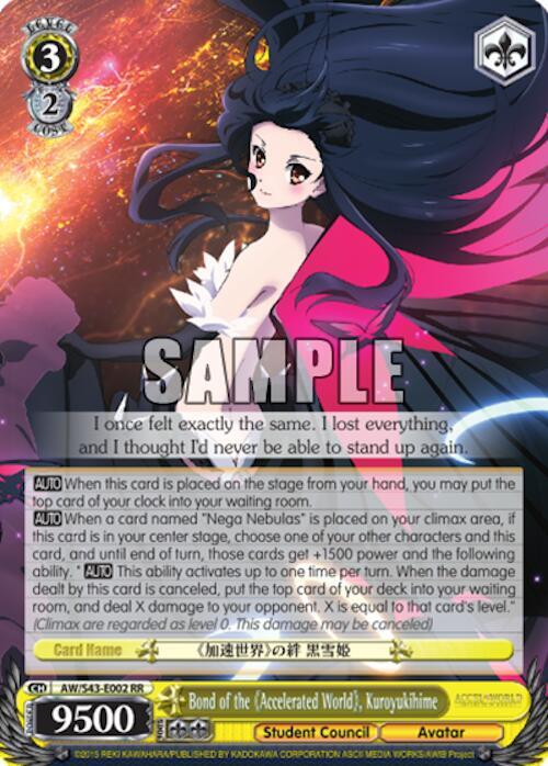 Bond of the "Accelerated World", Kuroyukihime - [Accel World -Infinite Burst-] | Gear Gaming Fayetteville