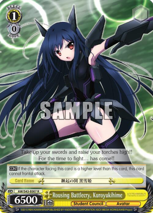 Rousing Battlecry, Kuroyukihime - [Accel World -Infinite Burst-] | Gear Gaming Fayetteville