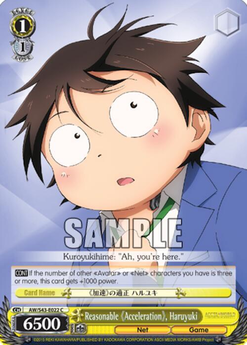 Reasonable "Acceleration", Haruyuki - [Accel World -Infinite Burst-] | Gear Gaming Fayetteville