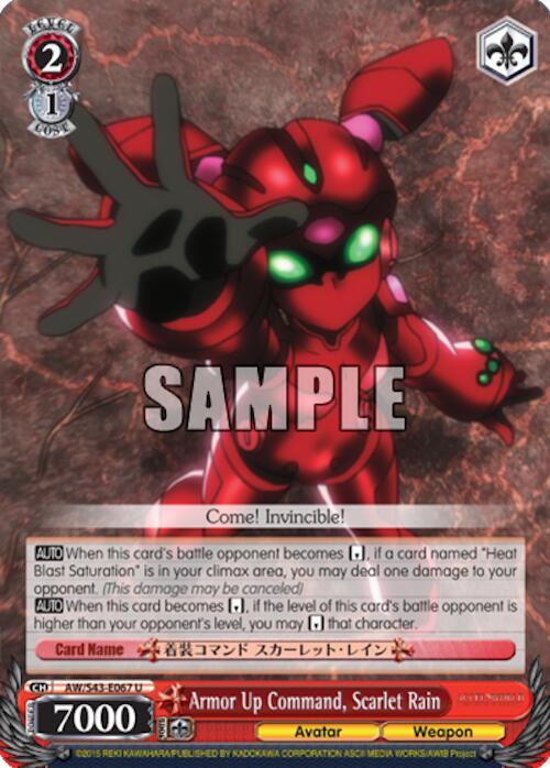 Armor Up Command, Scarlet Rain - [Accel World -Infinite Burst-] | Gear Gaming Fayetteville
