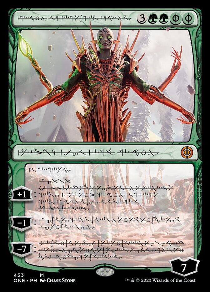 Nissa, Ascended Animist (Phyrexian Step-and-Compleat Foil) [Phyrexia: All Will Be One] | Gear Gaming Fayetteville
