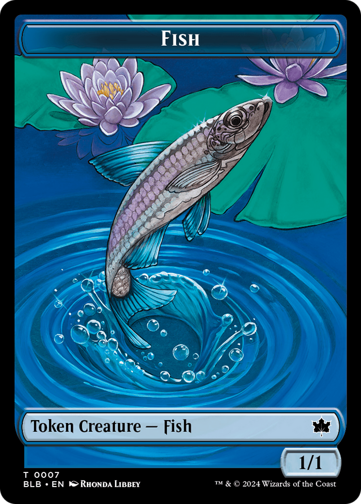 Fish // Tender Wildguide Double-Sided Token [Bloomburrow Tokens] | Gear Gaming Fayetteville