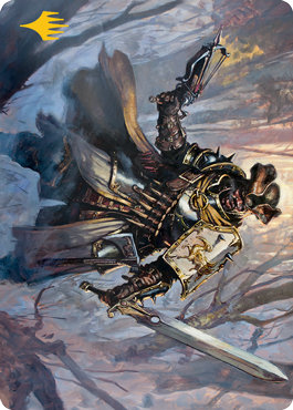 Brutal Cathar Art Card (Gold-Stamped Signature) [Innistrad: Midnight Hunt Art Series] | Gear Gaming Fayetteville