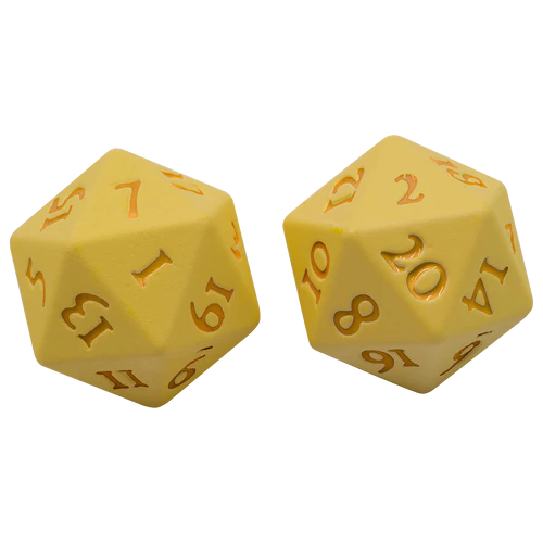 VIVID Heavy Metal D20 Dice Yellow by Ultra Pro | Gear Gaming Fayetteville