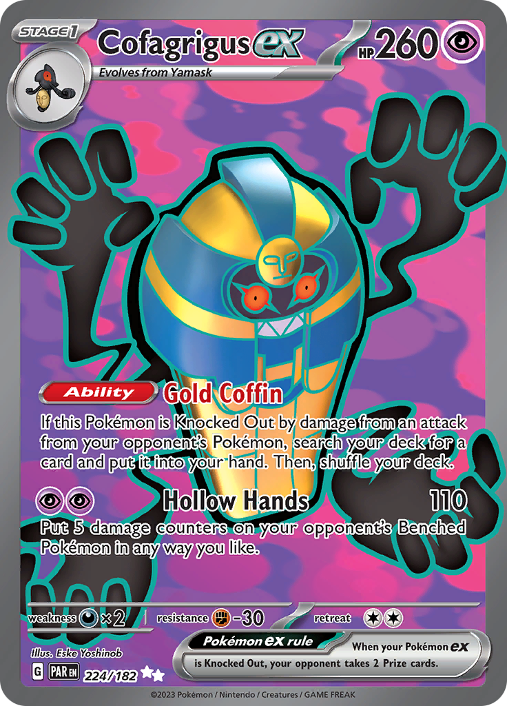 Cofagrigus ex (224/182) [Scarlet & Violet: Paradox Rift] | Gear Gaming Fayetteville