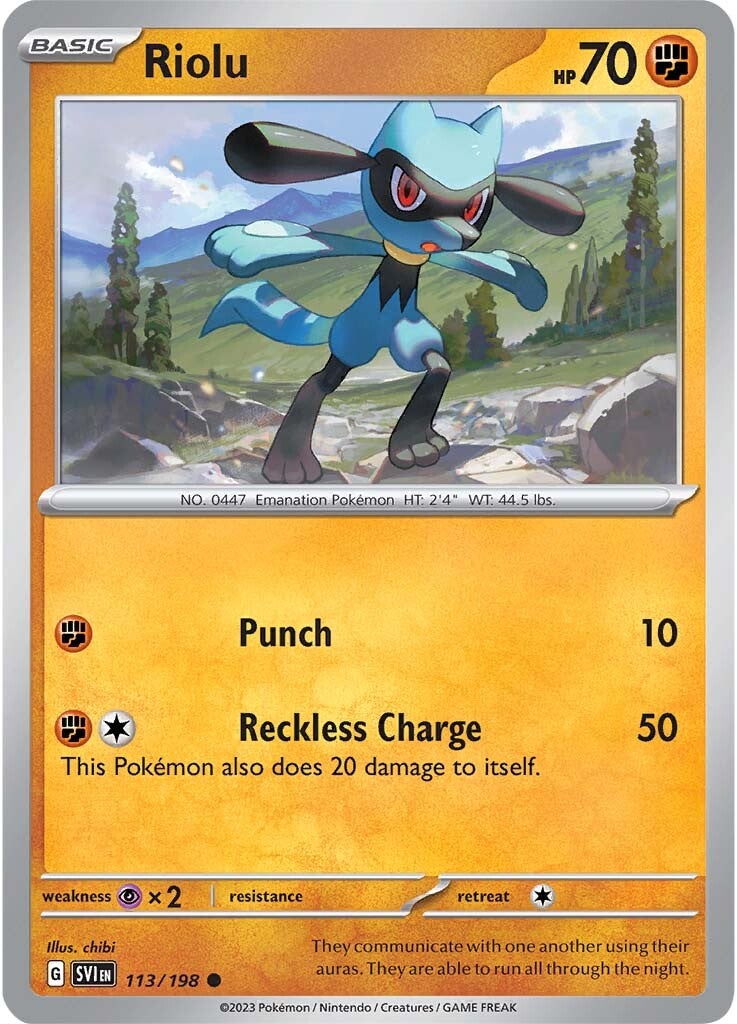 Riolu (113/198) [Scarlet & Violet: Base Set] | Gear Gaming Fayetteville